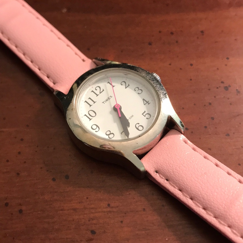 Timex pink leather‎ watch
